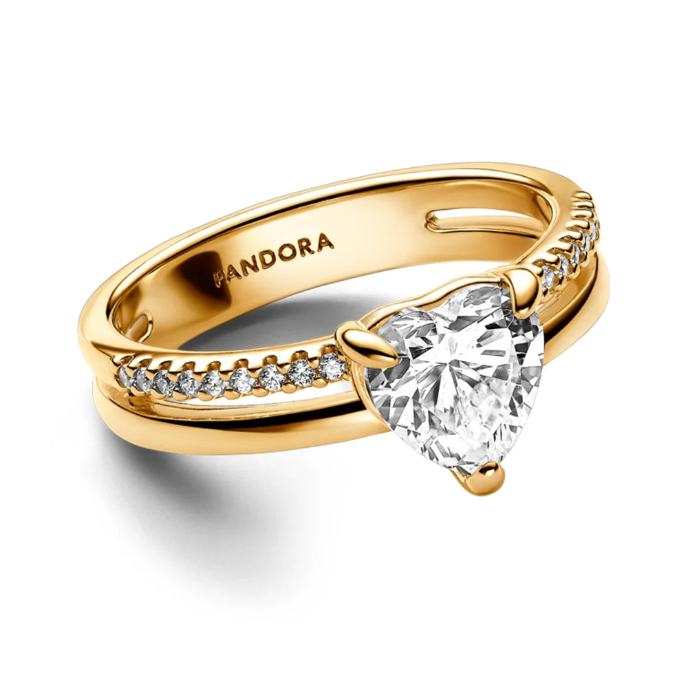 GOLD HEART PROMISE RING