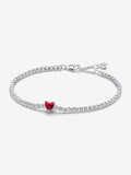 RED HEART TENNIS BRACELET