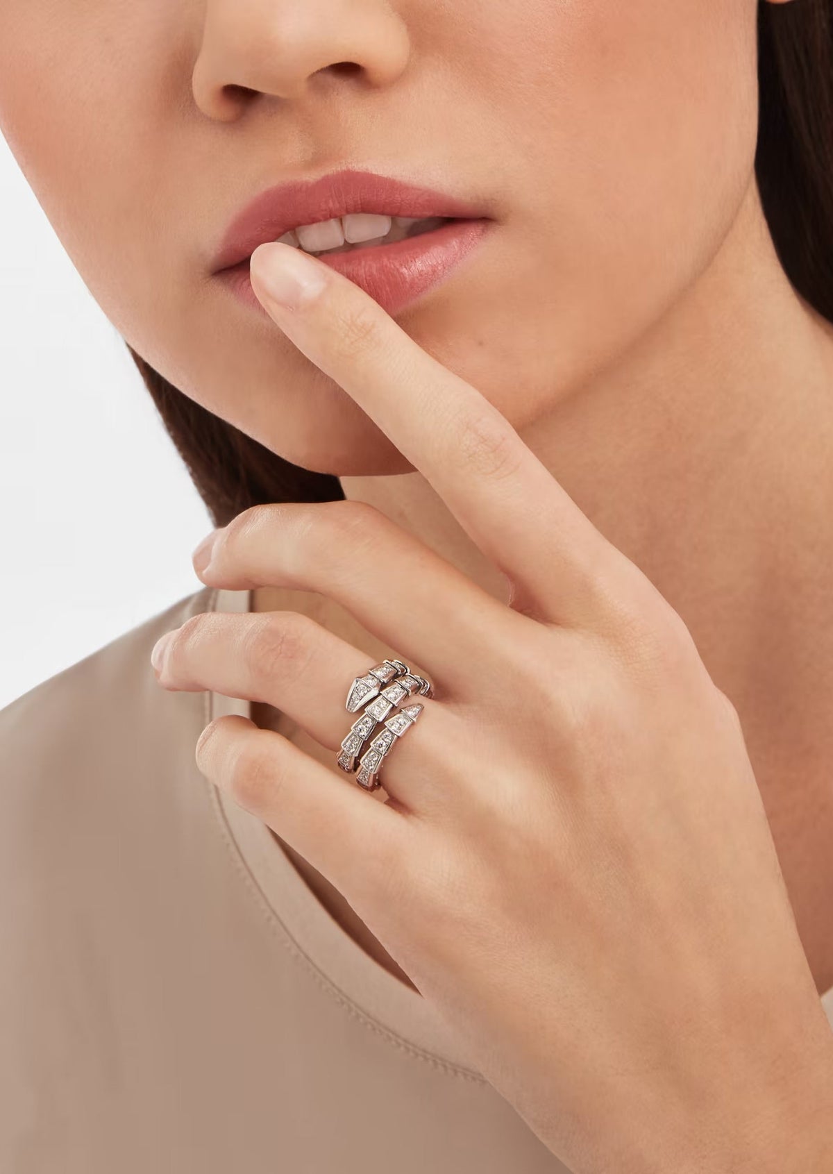 SILVER SNAKE RING