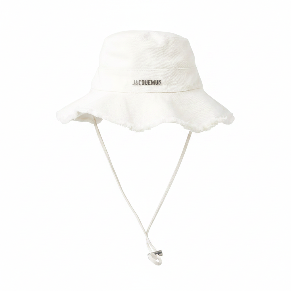 White Jacquemus Bucket Hat